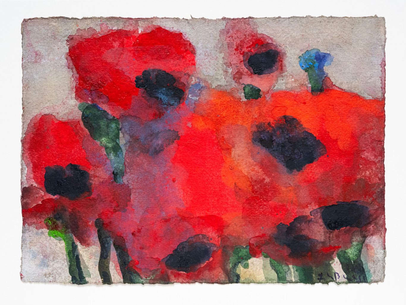 Klaus Fußmann "Roter Mohn", um 1990.